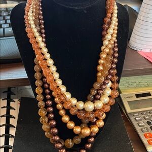 Chic Multi-Strand Beaded Necklace